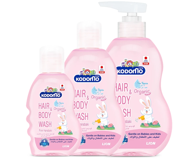 Kodomo Hair & Body Wash Pink Hanabaki